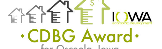 Osceola Receives over $250,000 from IEDA Community Development Block Grant Housing Sustainability Award