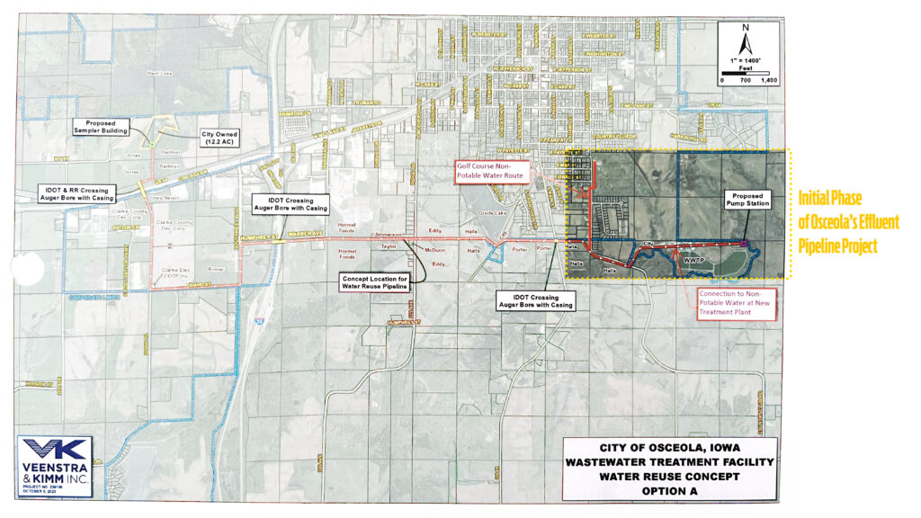 osceola effluent recirculated wastewater pipeline plan