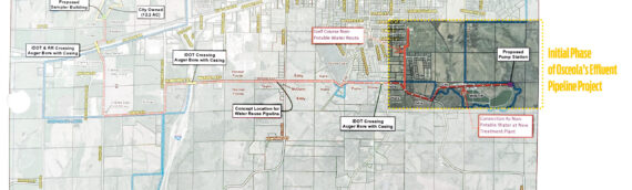 $718,600 CCDC Grant Kicks off Initial Development of Osceola’s Effluent Pipeline