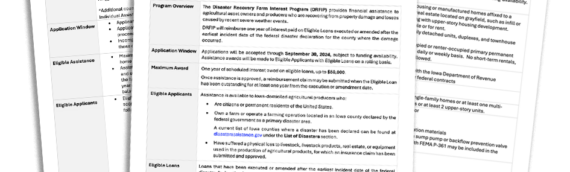 New Recovery Grant Opportunities for Counties Under Federal Disaster Declarations