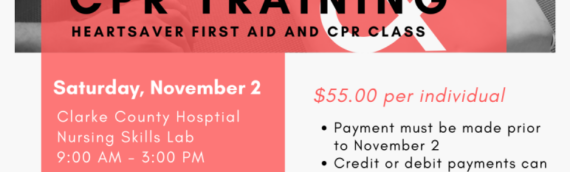 Clarke County Hospital Offers Heartsaver First Aid and CPR Class