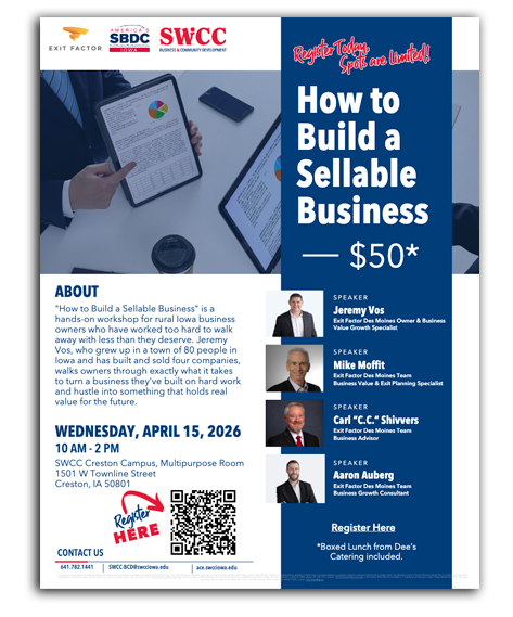 how to create a sellable business SWCC 