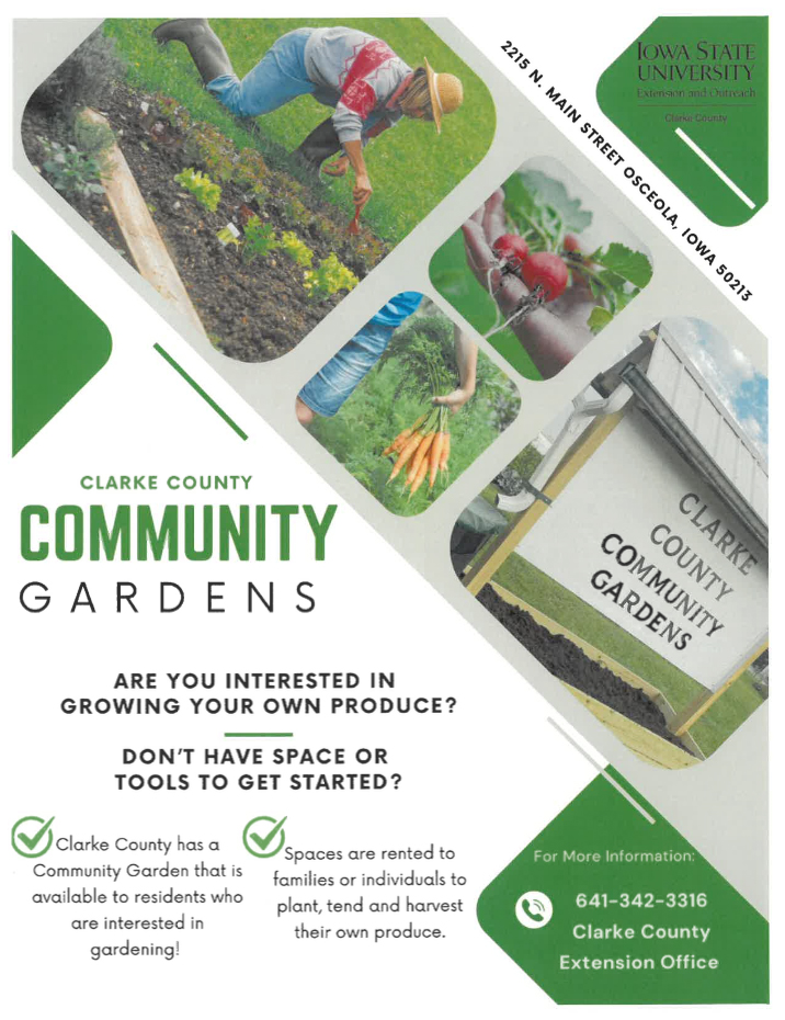 clarke community gardens information for 2026